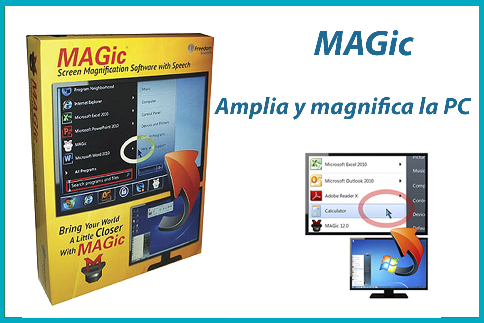 magic screen magnification software with speech